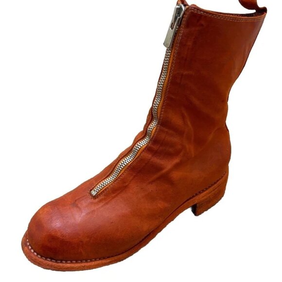 Guidi Front Zip PL2 Burnt Orange Mid Calf Boots - Picture 4 of 16